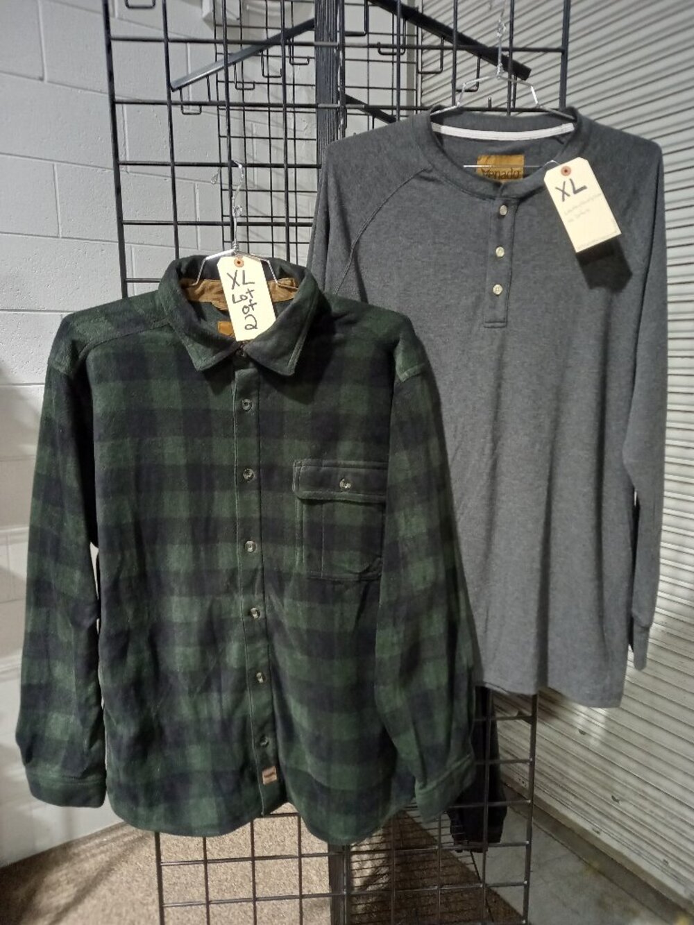 Men's Long Sleeve Fleece Shirt + Long Sleeve Flex Henley | XL